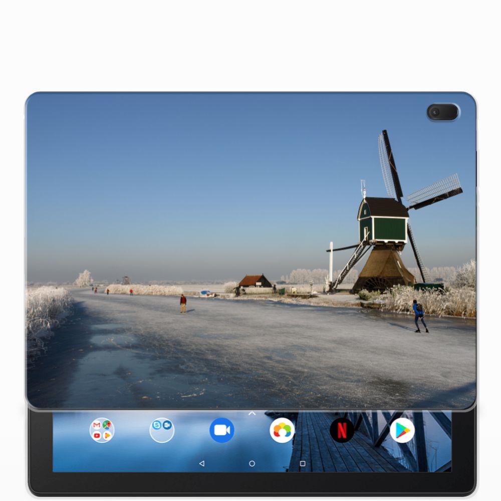 Lenovo Tab E10 Hip Hoesje Schaatsers