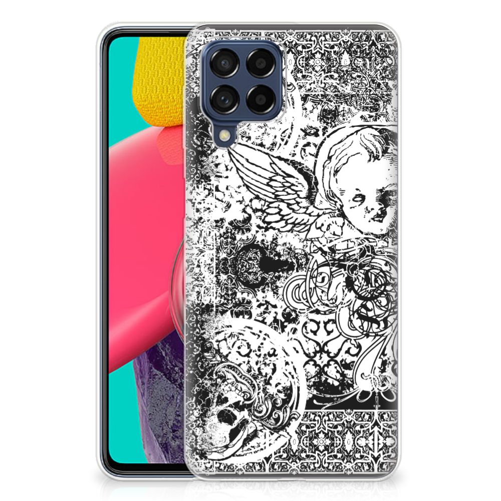 Silicone Back Case Samsung Galaxy M53 Skulls Angel B2C Telecom
