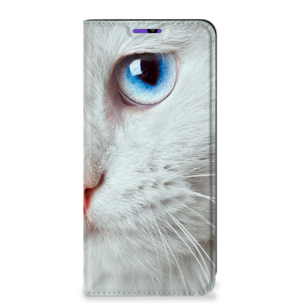 Samsung Galaxy A22 4G | M22 Hoesje maken Witte Kat - B2C Telecom