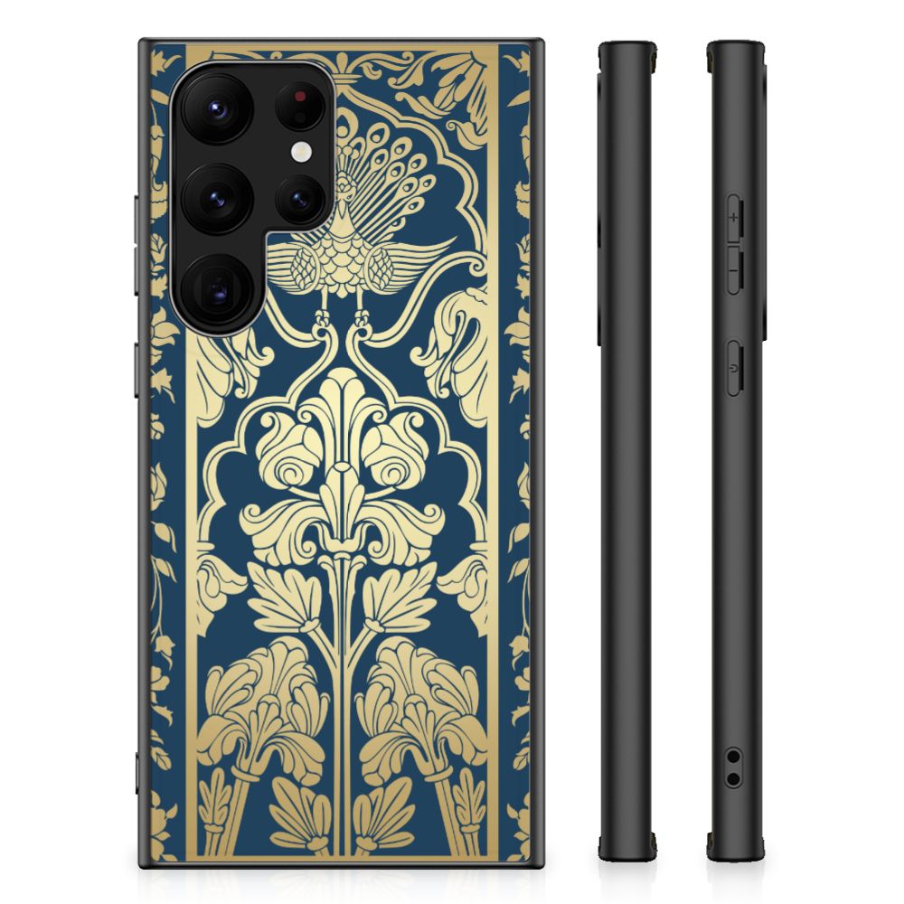 Samsung Galaxy S23 Ultra Bloemen Hoesje Beige Flowers B2C Telecom