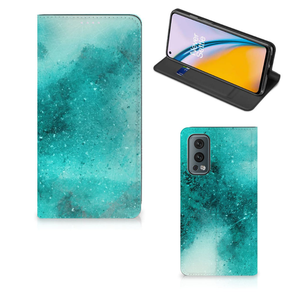 Bookcase OnePlus Nord 2 5G Painting Blue