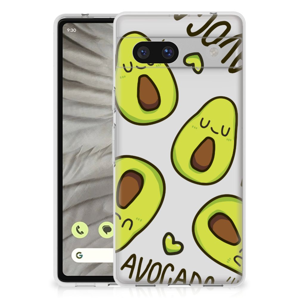 Google Pixel 7A Telefoonhoesje met Naam Avocado Singing B2C Telecom