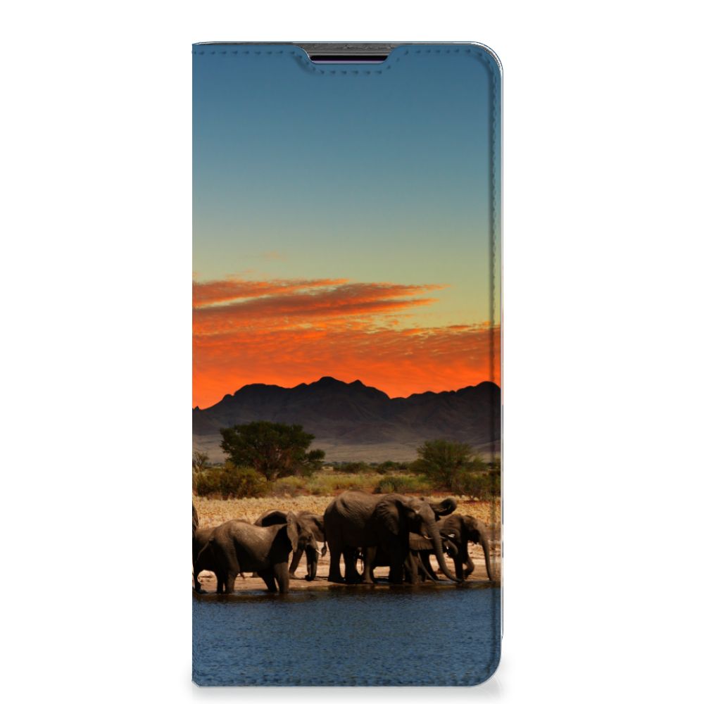 Motorola Edge 30 Pro Hoesje maken Olifanten - B2C Telecom