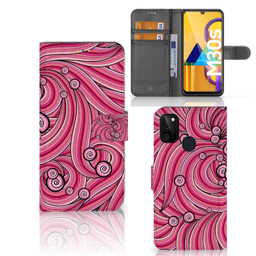 Samsung Galaxy M21 | M30s Hoesje Swirl Pink