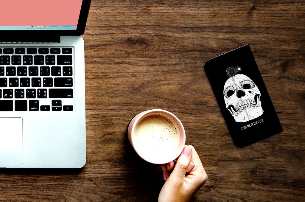 Mobiel BookCase Samsung Galaxy Xcover 4s Skull Eyes