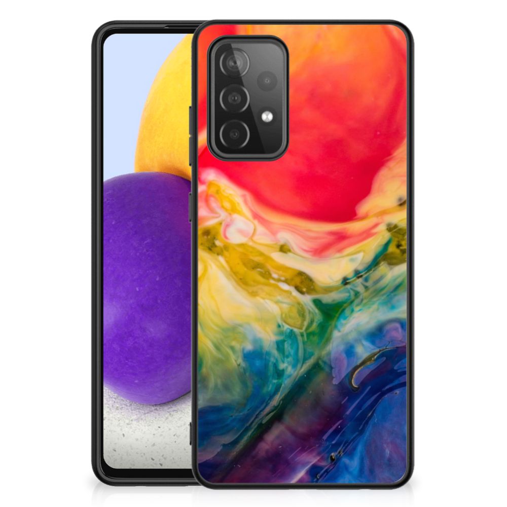 Kleurrijke Telefoonhoesje Samsung Galaxy A72 (5G/4G) Watercolor Dark