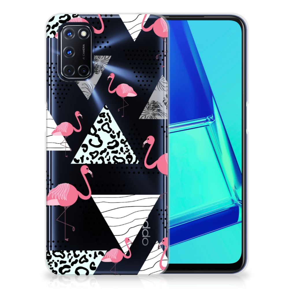 OPPO A52 | A72 TPU Hoesje Flamingo Triangle