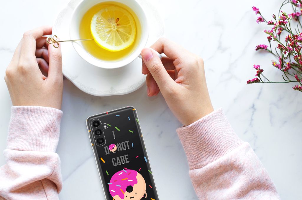 Samsung Galaxy A13 | A04s Siliconen Case Donut Roze B2C Telecom
