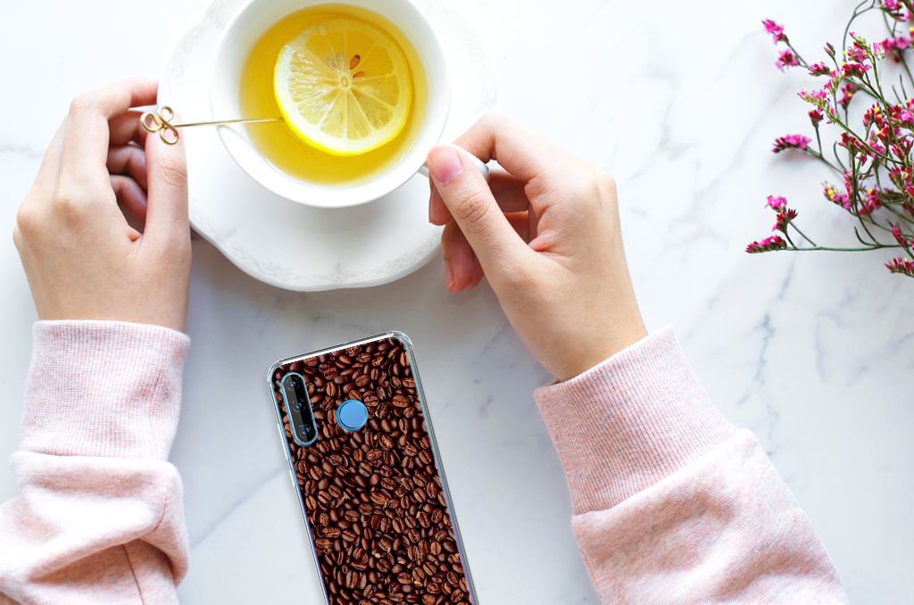 Huawei P30 Lite Beschermhoes Koffiebonen