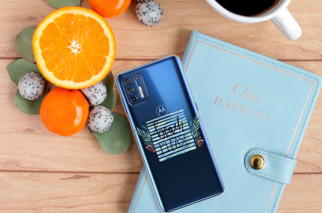 Motorola Moto G9 Plus Telefoonhoesje met Naam Boho Beach B2C Telecom