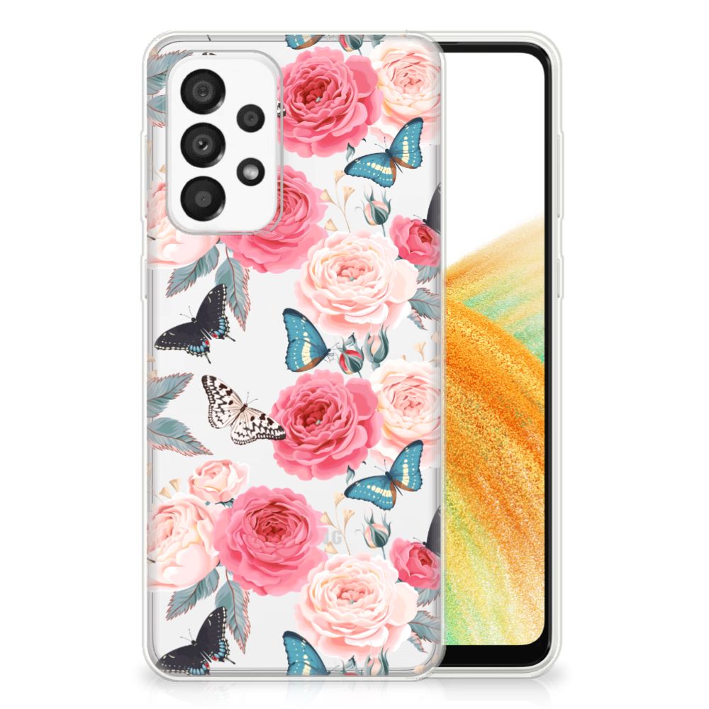 Samsung Galaxy A33 5G TPU Case Butterfly Roses B2C Telecom