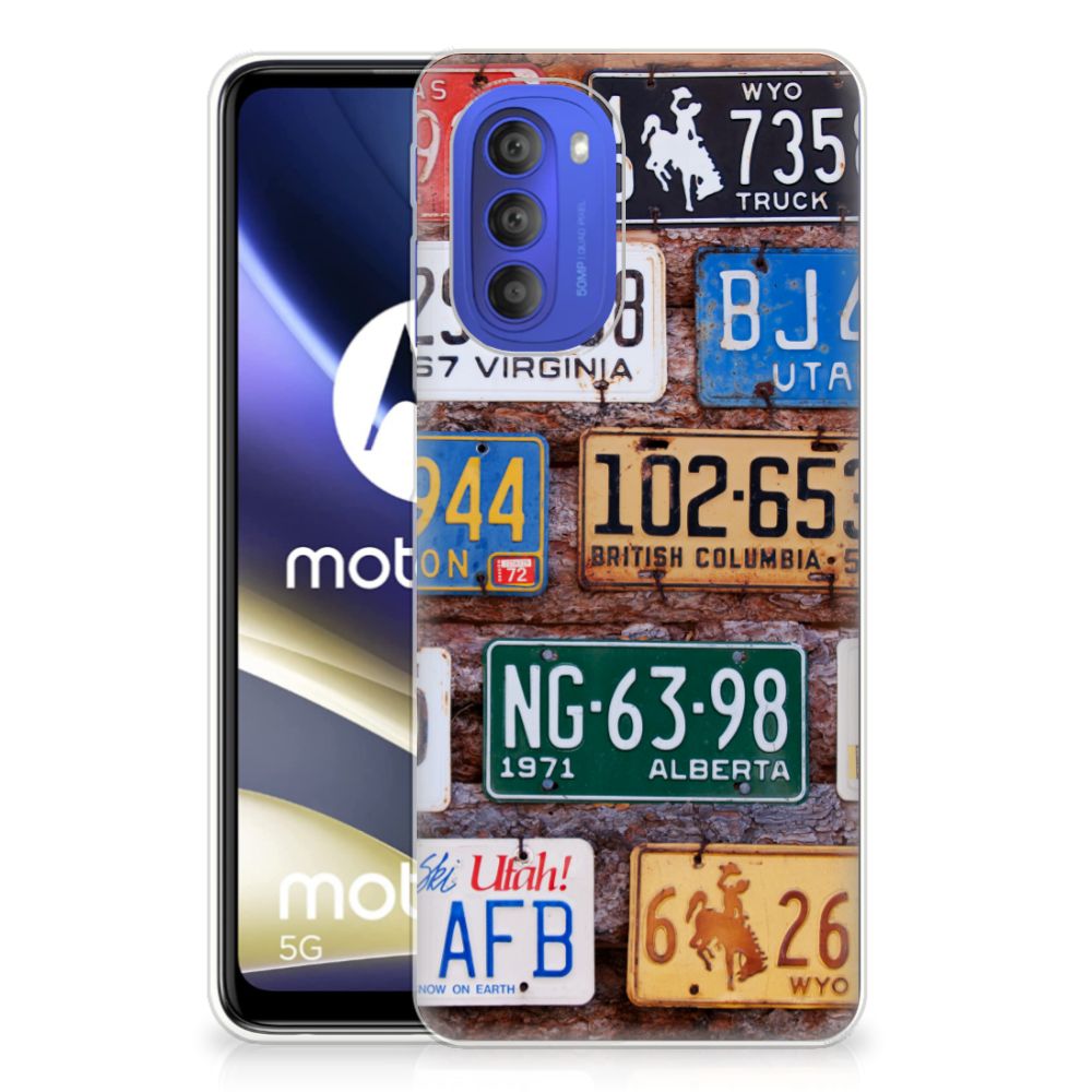 Motorola Moto G51 5G Siliconen Hoesje met foto Kentekenplaten B2C Telecom