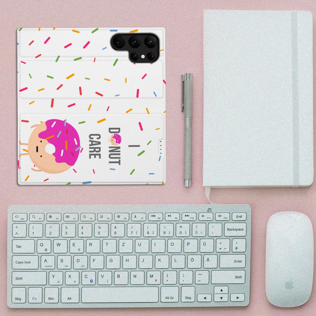 Samsung Galaxy S23 Ultra Flip Style Cover Donut Roze - B2C Telecom