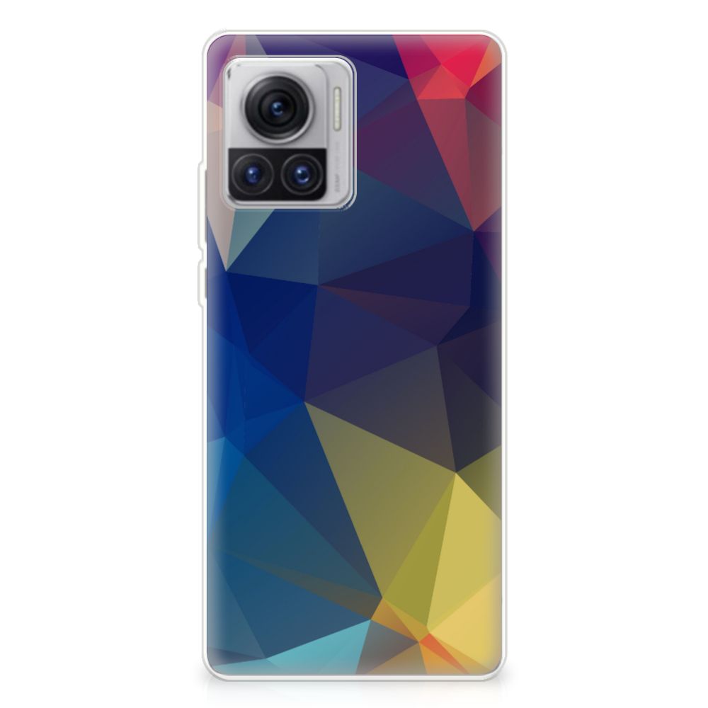 Motorola Moto X30 Pro TPU Hoesje Polygon Dark