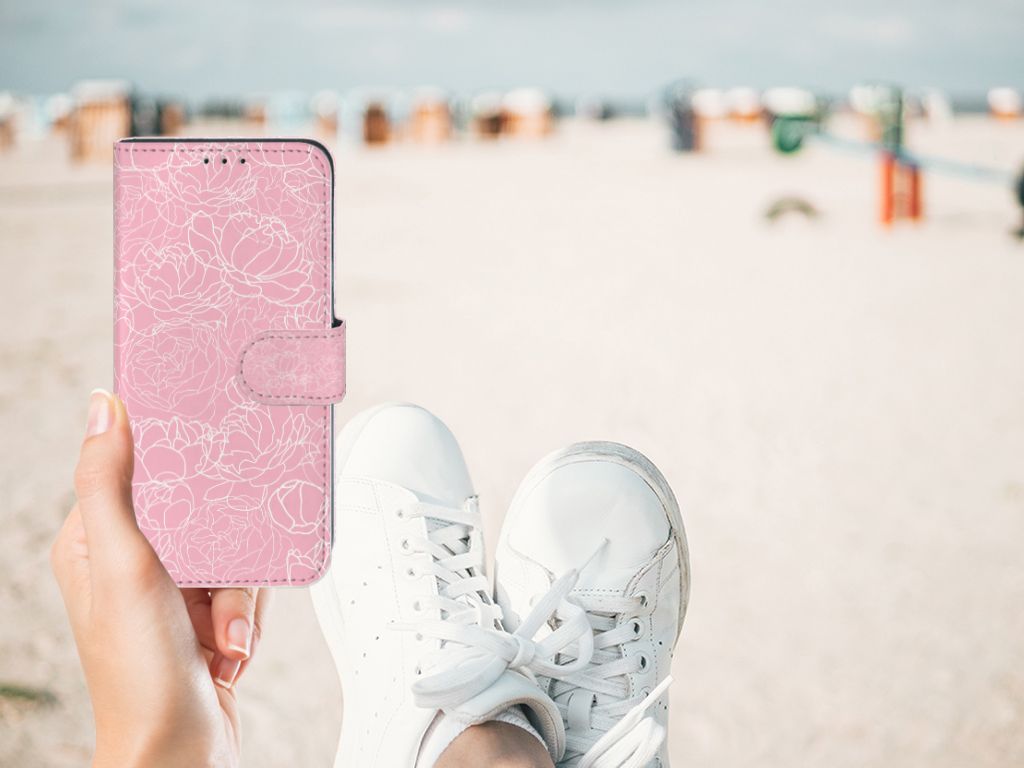 Samsung Galaxy M10 Hoesje White Flowers
