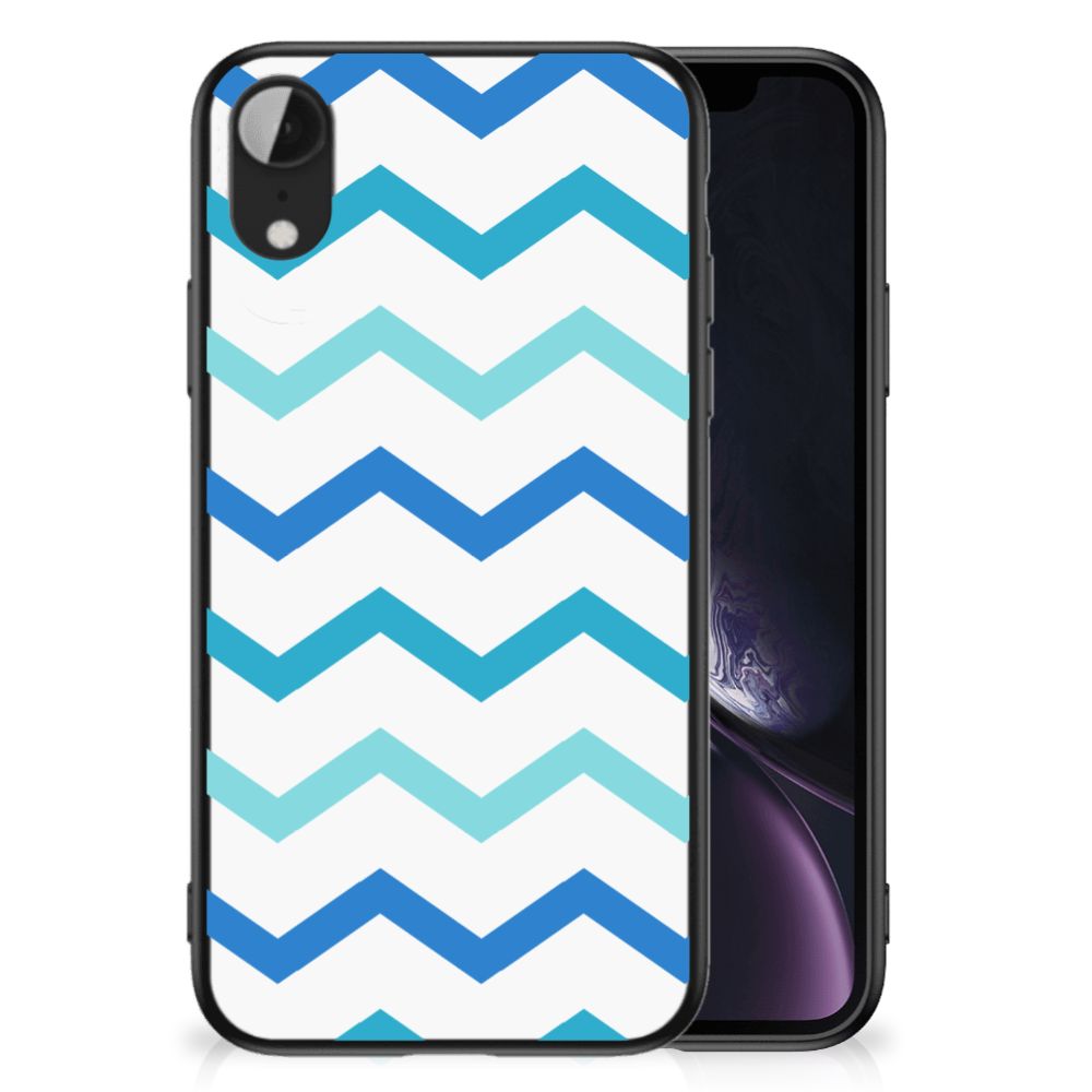 Apple iPhone XR Back Case Zigzag Blauw B2C Telecom