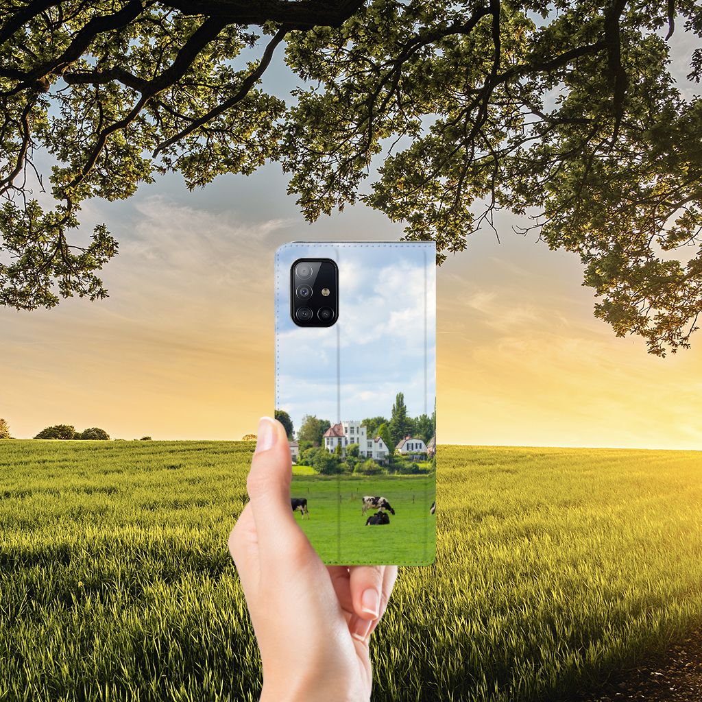Samsung Galaxy A71 Hoesje maken Koeien - B2C Telecom