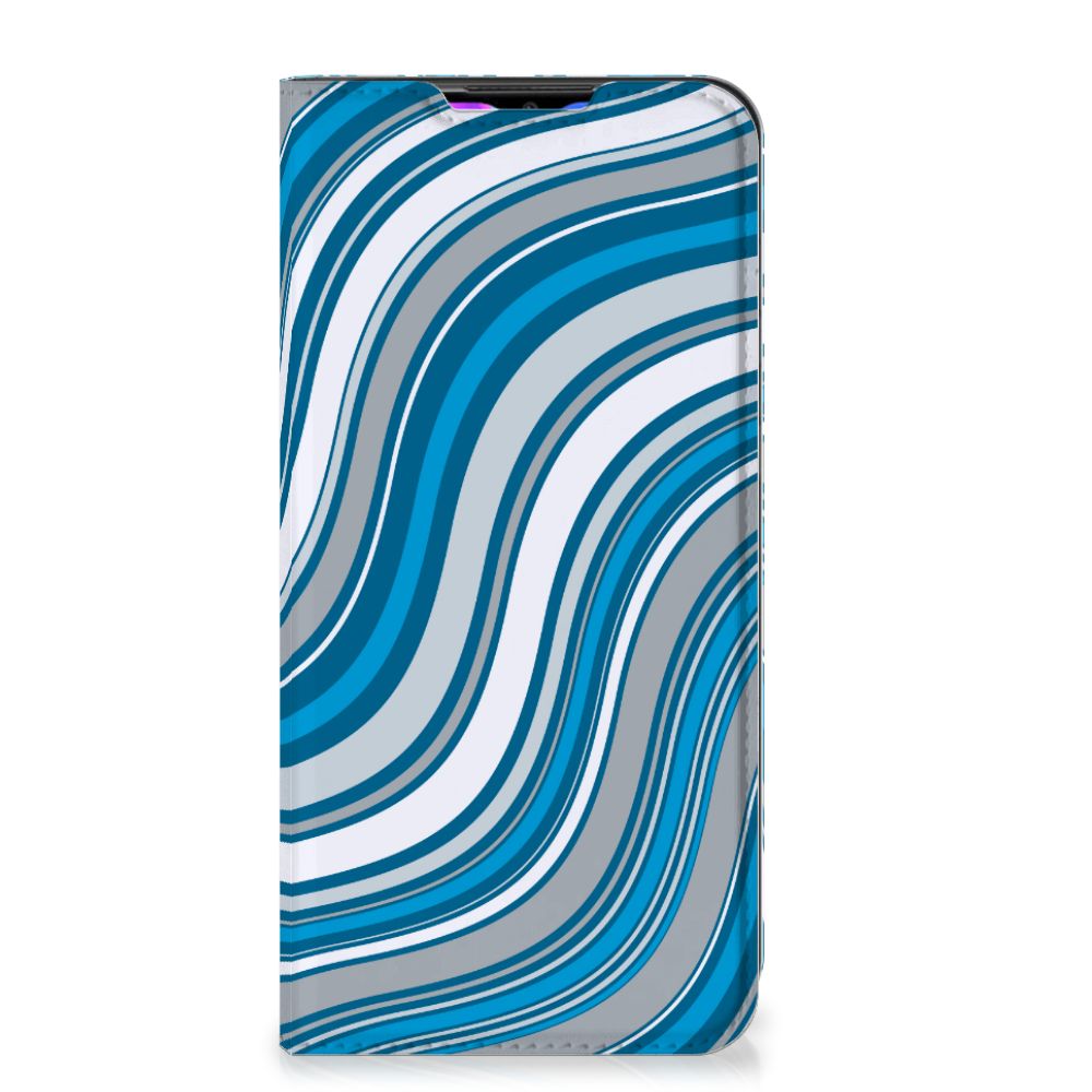 Xiaomi Redmi 9 Hoesje met Magneet Waves Blue - B2C Telecom