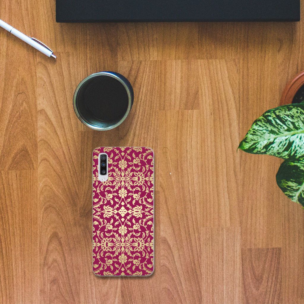Siliconen Hoesje Samsung Galaxy A70 Barok Pink