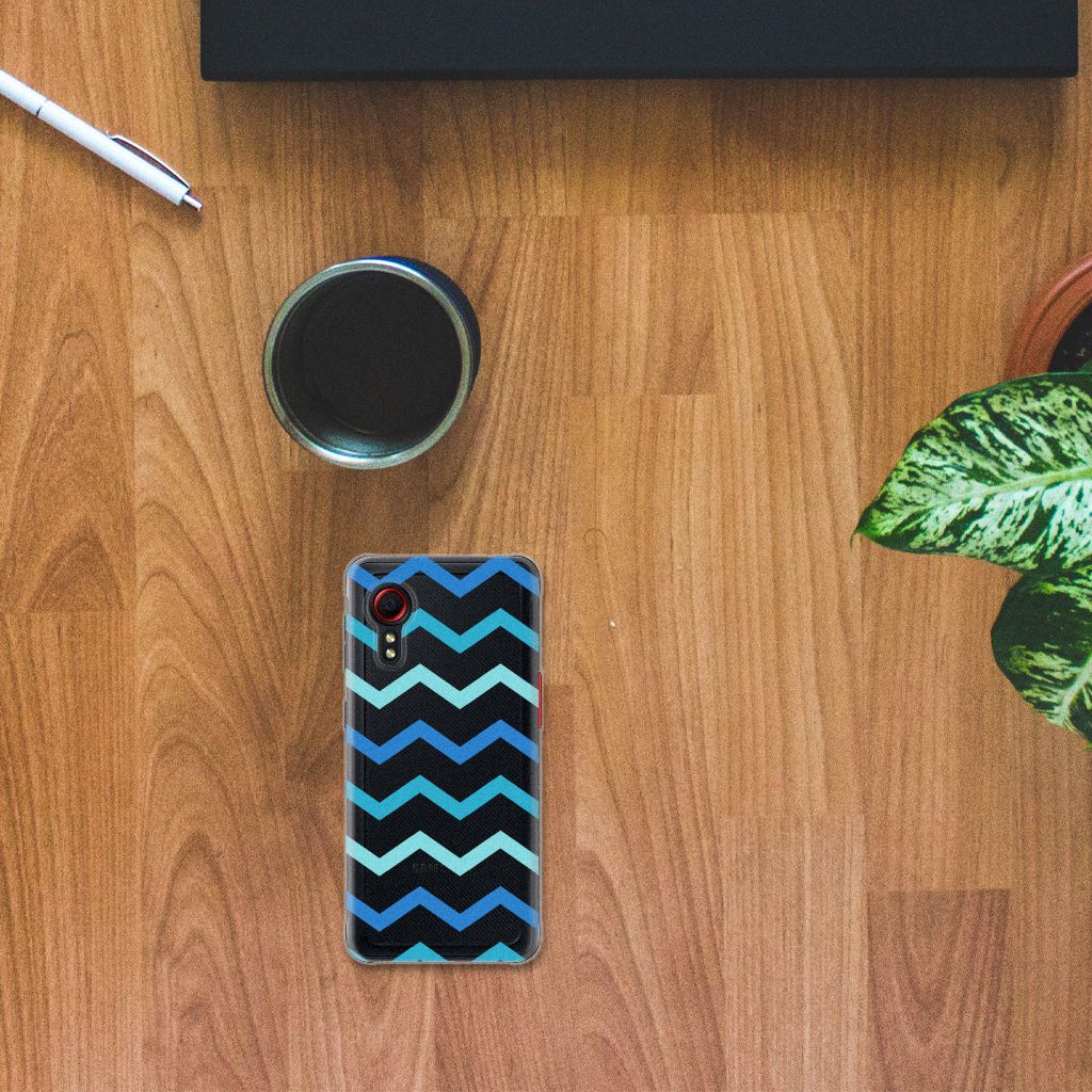 Samsung Galaxy Xcover 5 TPU bumper Zigzag Blauw B2C Telecom