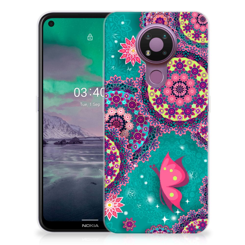 Nokia 3.4 Hoesje maken Cirkels en Vlinders B2C Telecom