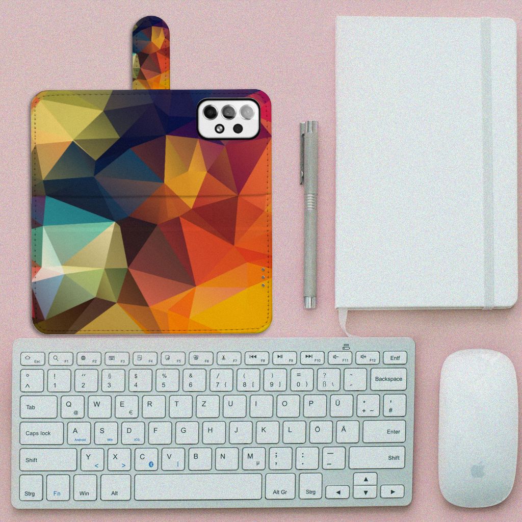 Samsung Galaxy A73 5G Book Case Polygon Color