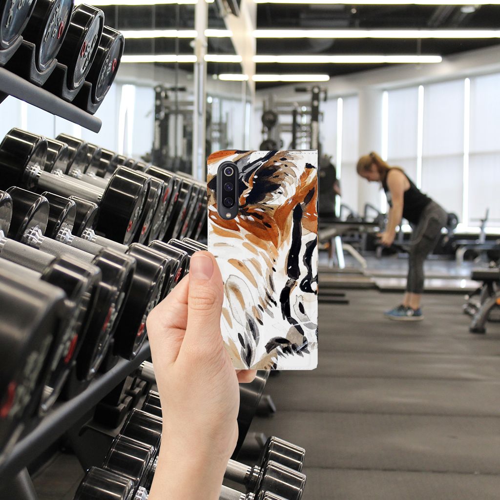 Bookcase Xiaomi Mi 9 Watercolor Tiger