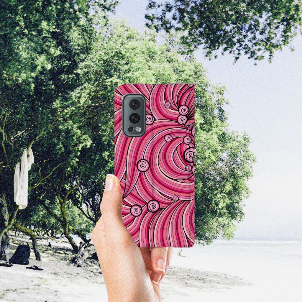 OnePlus Nord 2 5G Bookcase Swirl Pink - B2C Telecom