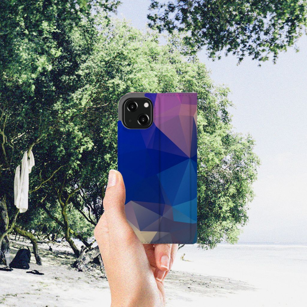 iPhone 13 Stand Case Polygon Dark