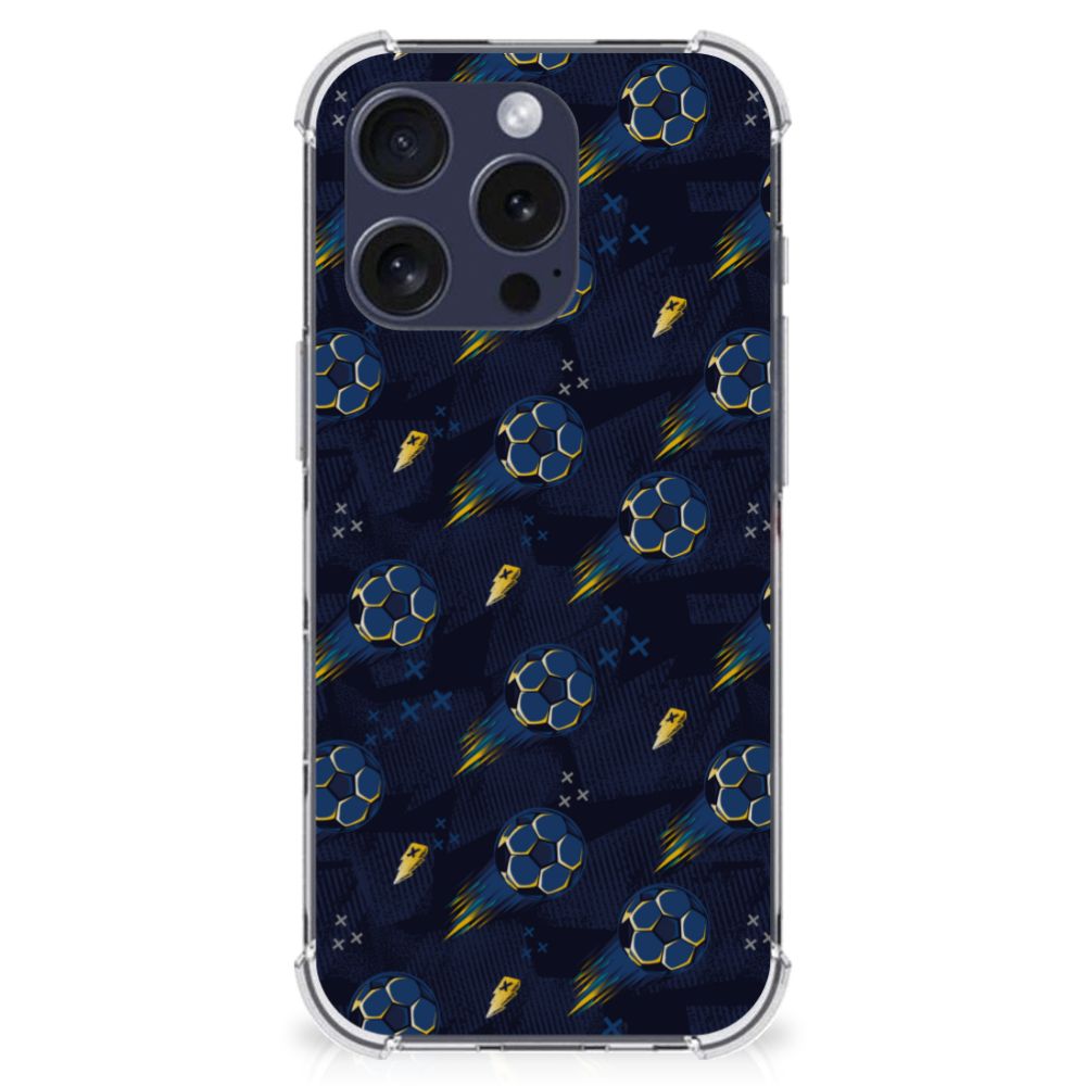 Doorzichtige Silicone Hoesje voor iPhone 16 Pro Voetbal