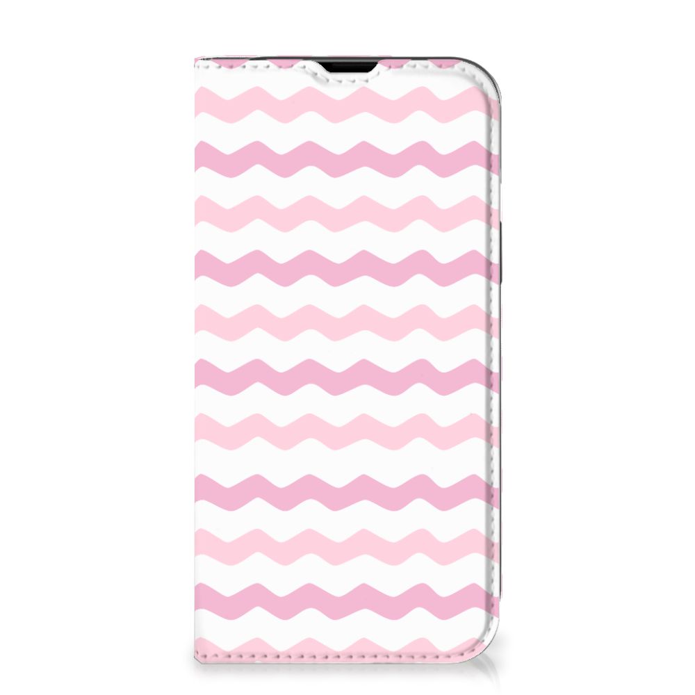 iPhone 14 Hoesje met Magneet Waves Roze - B2C Telecom