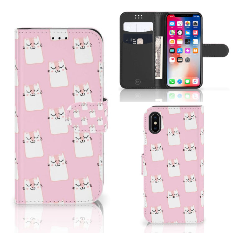 Apple iPhone X | Xs Telefoonhoesje met Pasjes Sleeping Cats