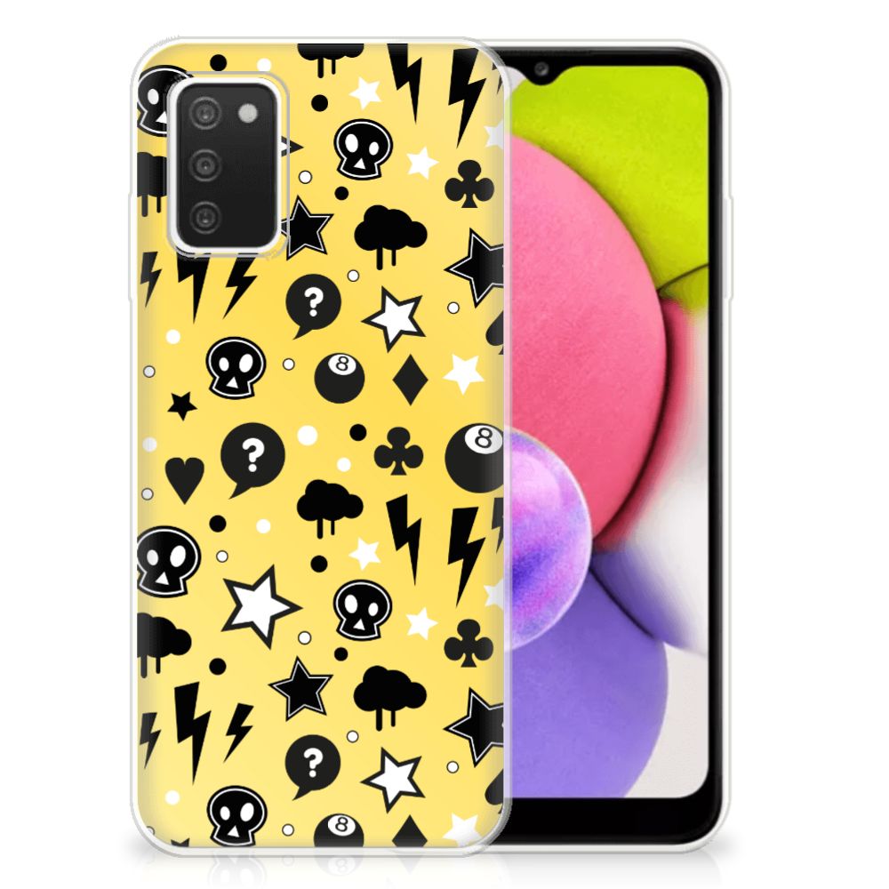 Silicone Back Case Samsung Galaxy A03S Punk Geel