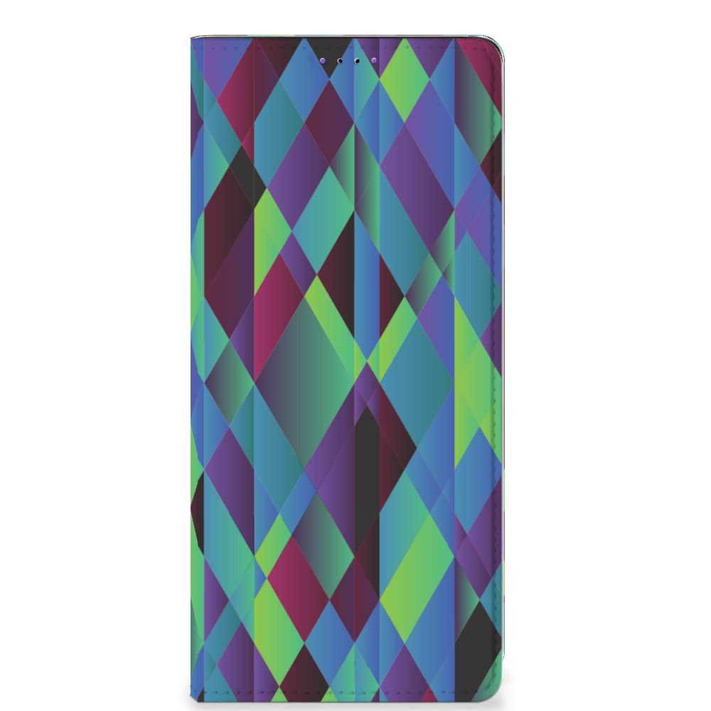 Samsung Galaxy A22 5G Stand Case Abstract Green Blue