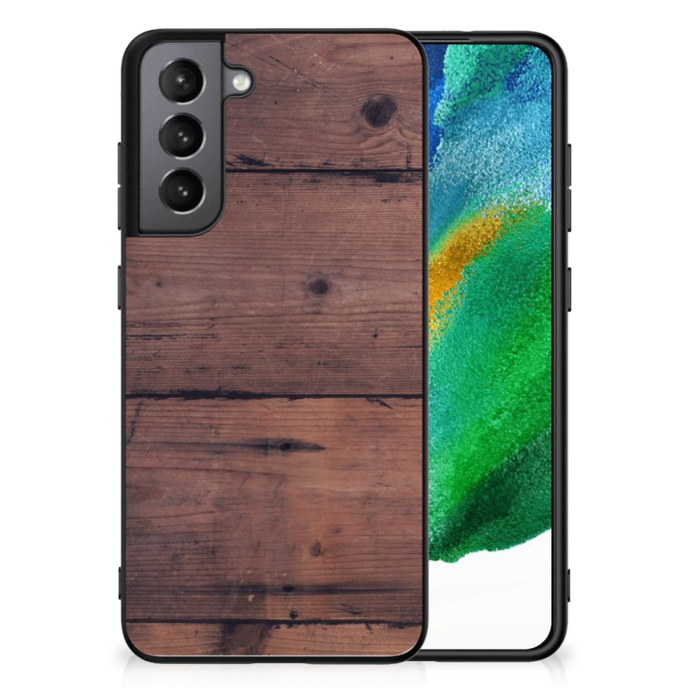 Samsung Galaxy S21FE Houten Print Telefoonhoesje Old Wood