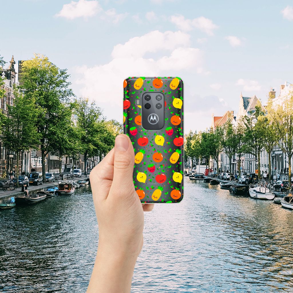 Motorola One Zoom Siliconen Case Fruits