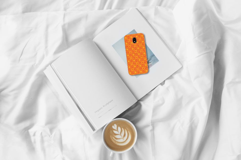 Samsung Galaxy J3 2017 TPU bumper Batik Oranje
