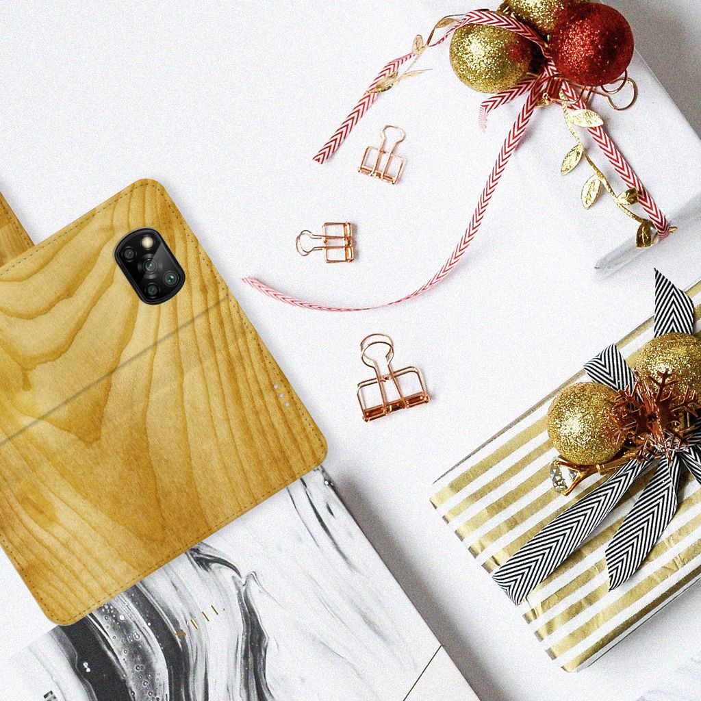 Xiaomi Poco X3 | Poco X3 Pro Book Style Case Licht Hout