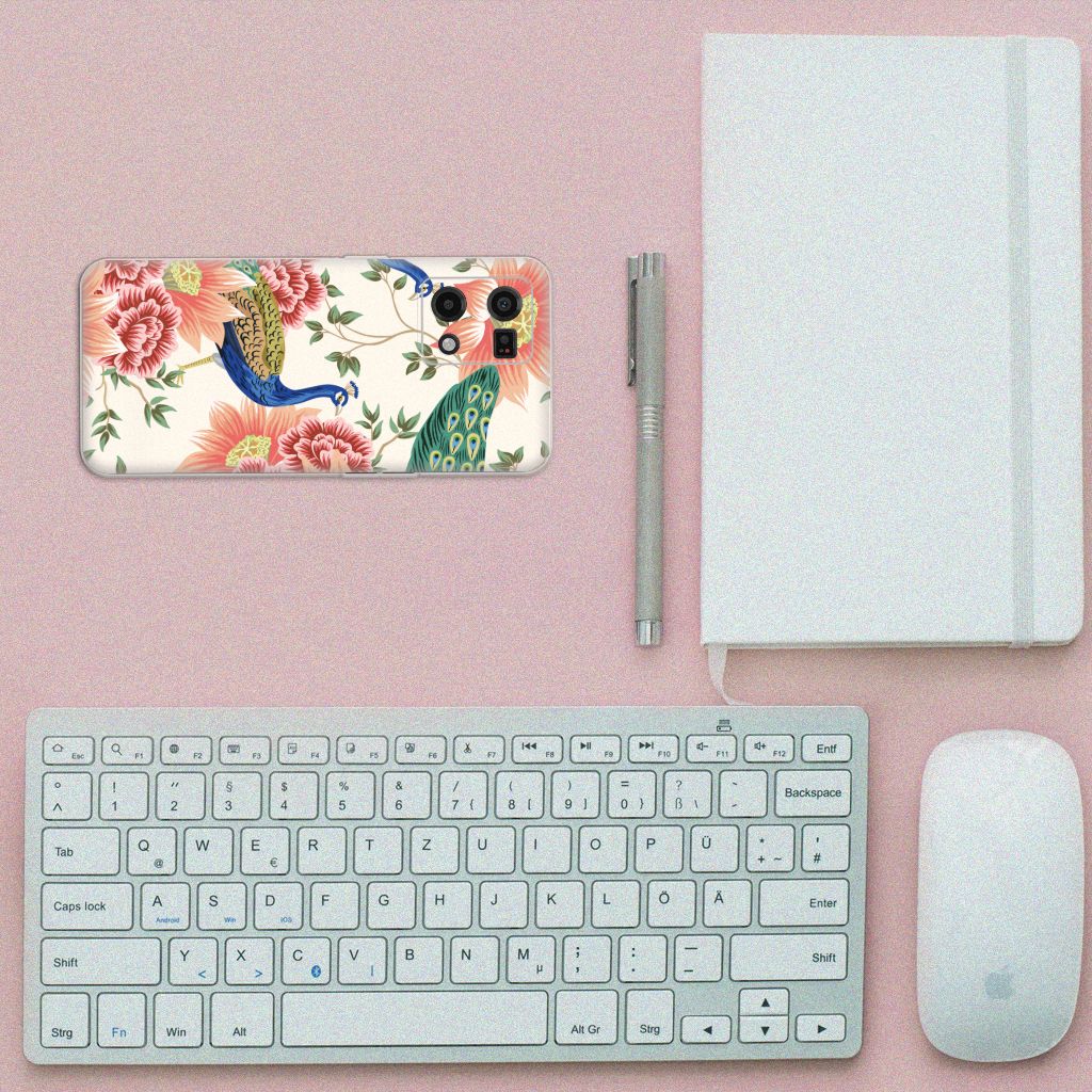 TPU Hoesje voor OPPO Reno7 4G Pink Peacock