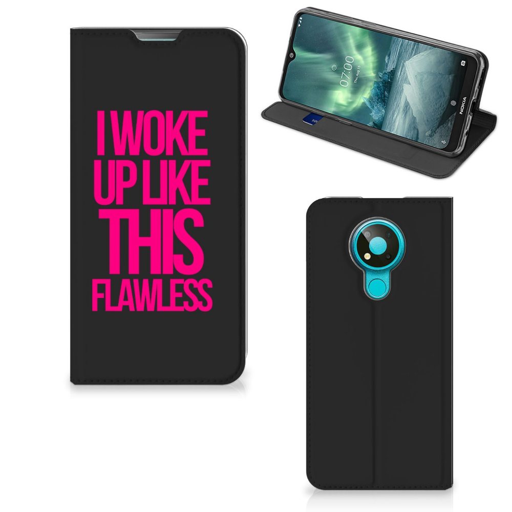 Nokia 3.4 Hoesje met tekst Woke Up - Origineel Cadeau Zelf Maken - B2C Telecom