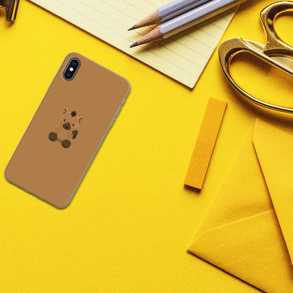 Apple iPhone Xs Max Telefoonhoesje met Naam Baby Hyena