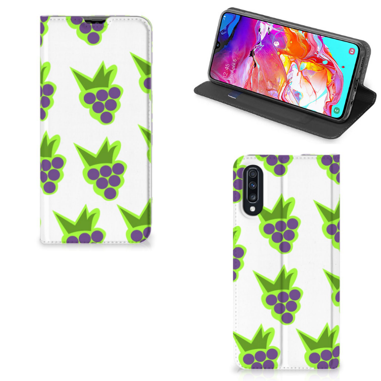 Samsung Galaxy A70 Flip Style Cover Druiven