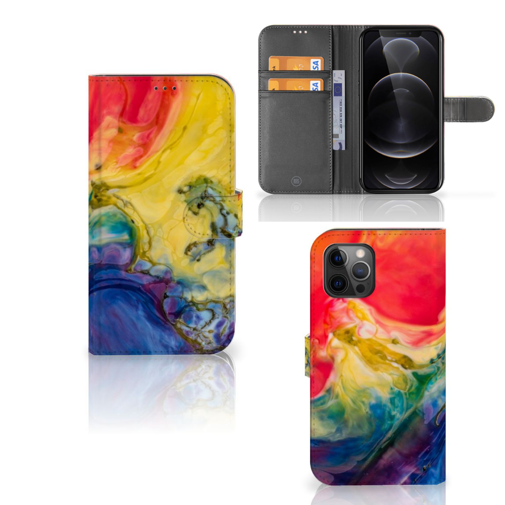 Hoesje Apple iPhone 12 Pro Max Watercolor Dark