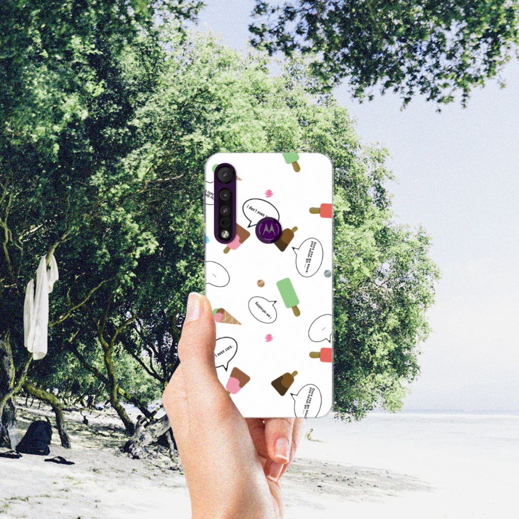 Motorola One Macro Siliconen Case IJsjes B2C Telecom