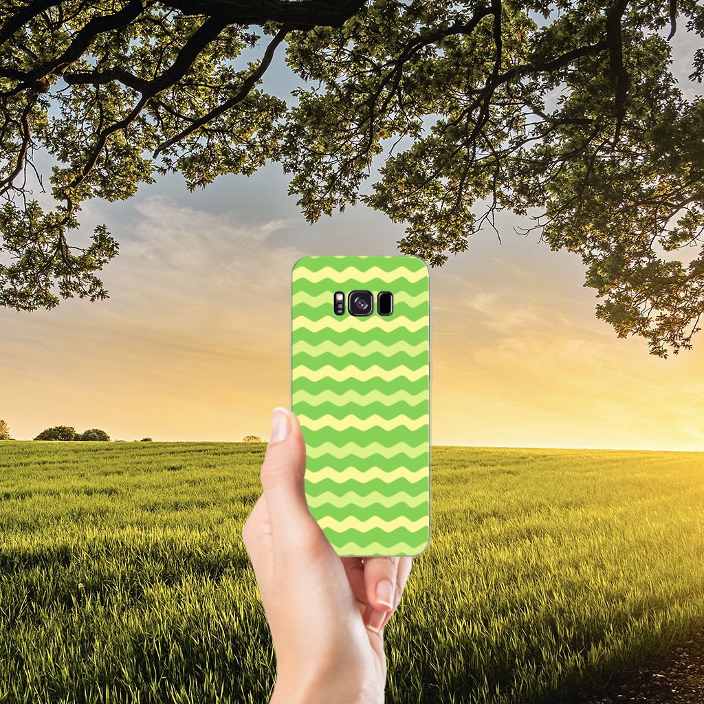 Samsung Galaxy S8 Plus TPU bumper Waves Green