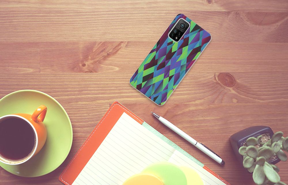 Xiaomi Mi 10T | 10T Pro TPU Hoesje Abstract Green Blue B2C Telecom
