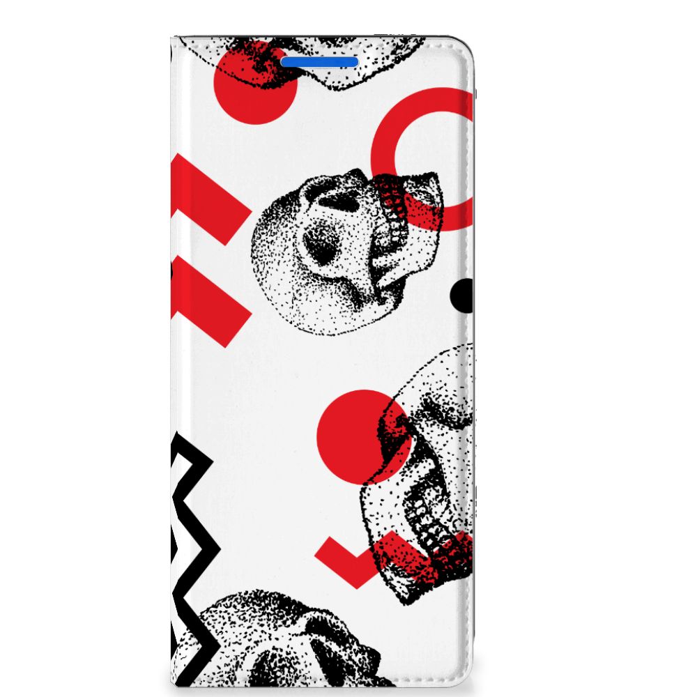 Mobiel BookCase OPPO Reno 6 Pro Plus 5G Skull Red - B2C Telecom