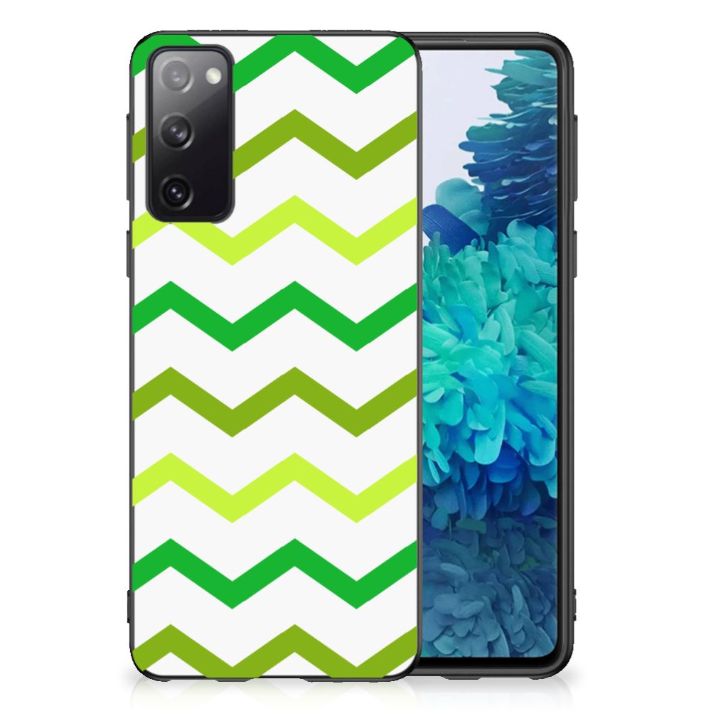 Samsung Galaxy S20 Bumper Case Zigzag Groen