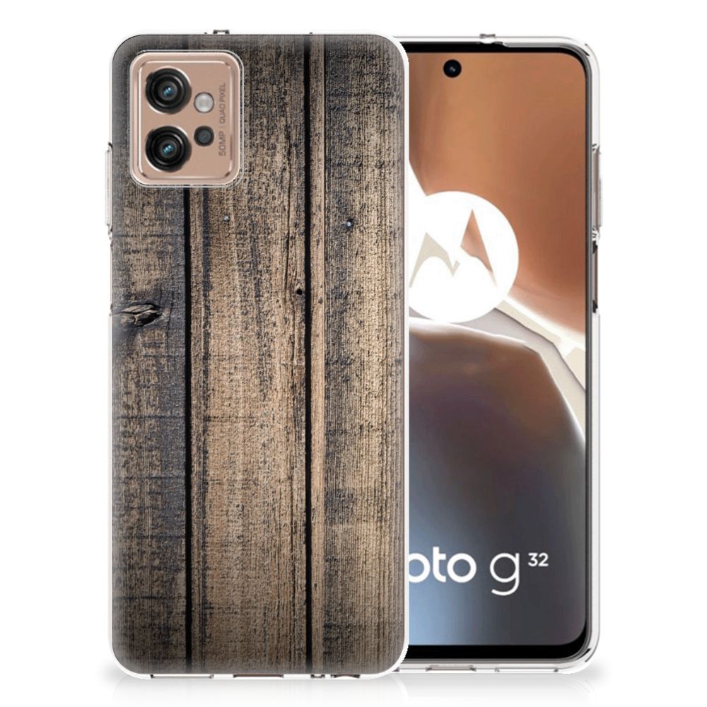 Motorola Moto G32 Bumper Hoesje Steigerhout B2C Telecom