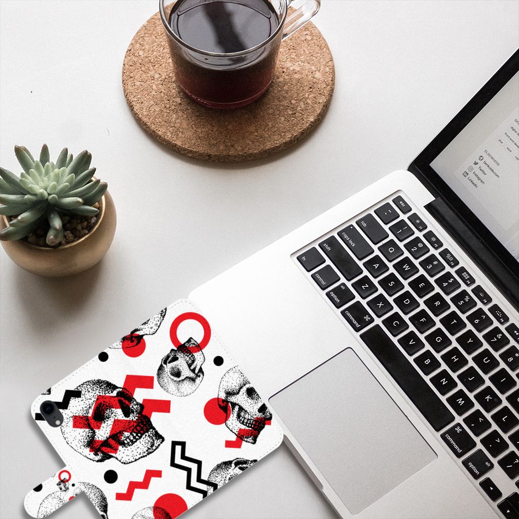 Telefoonhoesje met Naam Apple iPhone Xr Skull Red